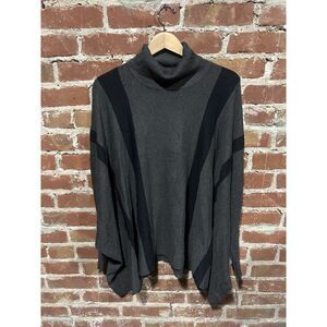 NWT Alfani Womens Gray Knit Long Sleeve Turtleneck Pullover Oversized XL